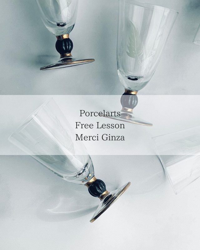 ポーセラーツ　銀座　フリーレッスン　ガラス (3)